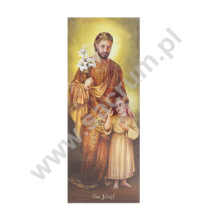 Obrazki / pocztówki ze św. Józefem, 8,5x21 cm , 25 szt, nr 022