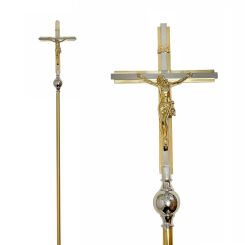 Krzyż procesyjny mosiężny 17-107