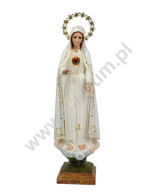 Oryginalna figura Matki Bożej Fatimskiej Serce z Portugalii ze szklanymi oczami 3060, wysokość 68 cm