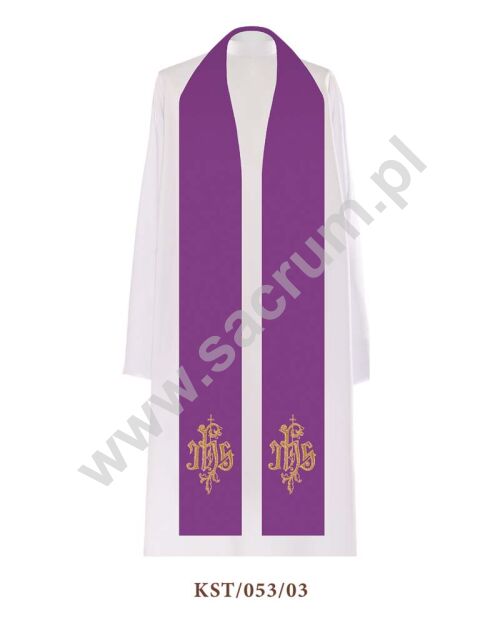 Stuła kapłańska z symbolem IHS KST/053/05