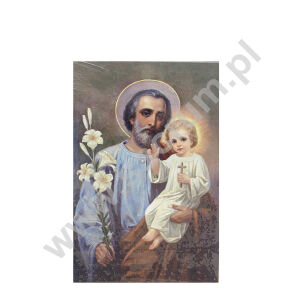 Obrazki / pocztówki 10x15 cm, ze św. Józefem, 100 szt. Nr 009