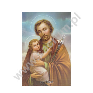 Obrazki / pocztówki 10x15 cm, ze św. Józefem, 100 szt. Nr 014