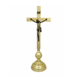 Krzyż ołtarzowy mosiężny 02-205, wysokość 68 cm