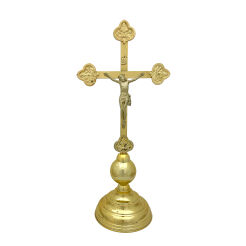 Krzyż ołtarzowy mosiężny 02-202, wysokość 59 cm