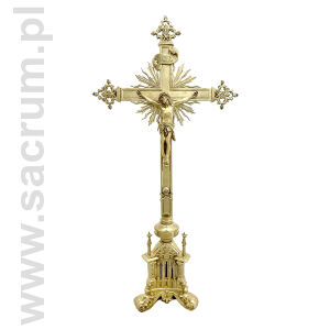 Krzyż mosiężny ołtarzowy 20-119, wysokość 80 cm