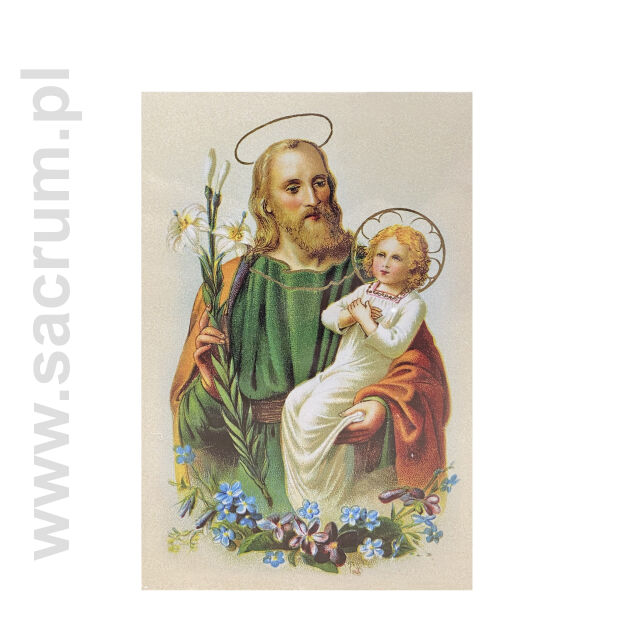 Obrazki / pocztówki 10x15 cm, ze św. Józefem, 100 szt. Nr 012