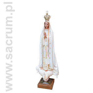 Oryginalna figura Matki Bożej Fatimskiej z Portugalii ze szklanymi oczami, wysokość 78 cm 1037