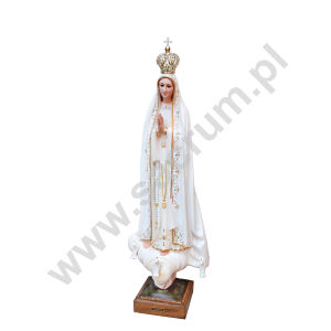 Oryginalna figura Matki Bożej Fatimskiej z Portugalii ze szklanymi oczami, wysokość 78 cm 1037