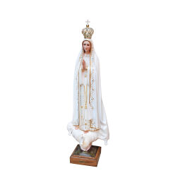 Oryginalna figura Matki Bożej Fatimskiej z Portugalii ze szklanymi oczami, wysokość 78 cm 1037