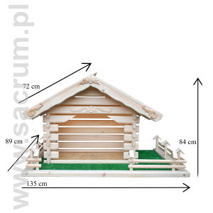 Szopka drewniana konstrukcja -  wysokość 84 cm