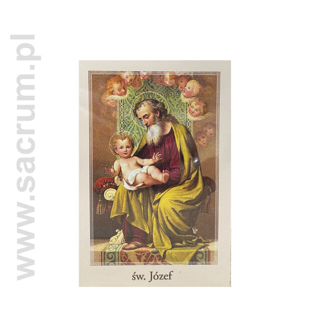 Obrazki / pocztówki 10x15 cm, ze św. Józefem, 100 szt. Nr 005
