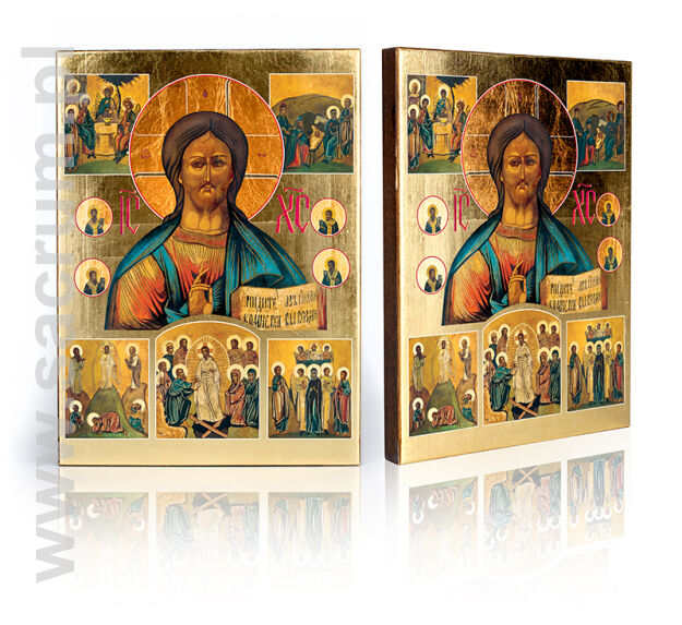 Ikona Chrystus Pantokrator oraz sceny z życia  3025