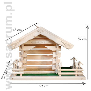 Szopka drewniana, wysokość 67 cm