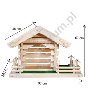 Szopka drewniana, wysokość 67 cm