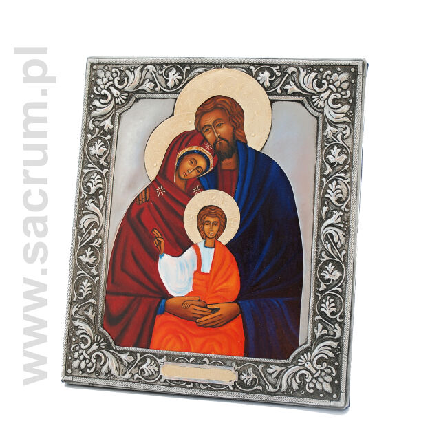 Ikona z metaloplastyki - Święta Rodzina 43-026, 26x30 cm