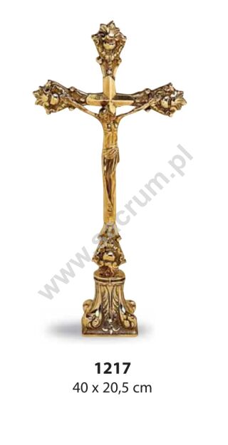 krzyż ołtarzowy mosieżny 01-1217