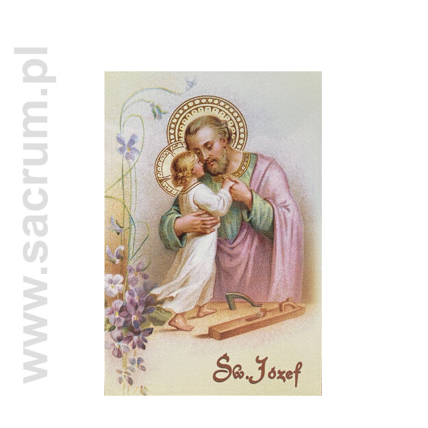 Obrazki / pocztówki 10x15 cm ze św. Józefem, 100 szt. Nr 001