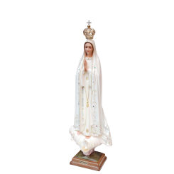 Oryginalna figura Matki Bożej Fatimskiej z Portugalii ze szklanymi oczami, wysokość 60 cm 1036