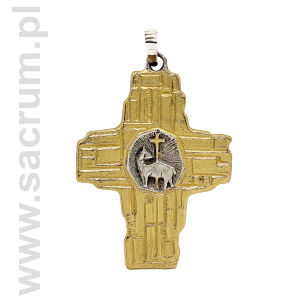 Krzyż pektoralny złocony 04-4013, wymiary 9x7 cm