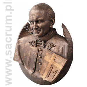 Medalion Ojca Świętego Jana Pawła II 660M  70x80cm (płaskorzeźba)