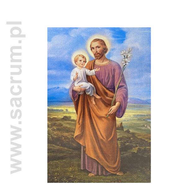 Obrazki / pocztówki 10x15 cm, ze św. Józefem, 100 szt. Nr 004