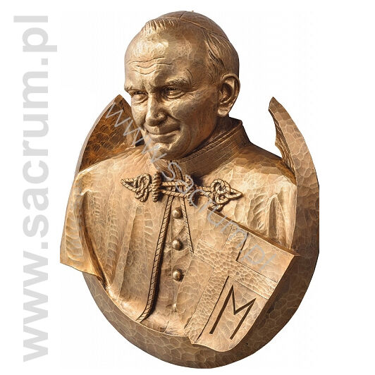 Medalion Ojca Świętego Jana Pawła II 660W  70x80cm (płaskorzeźba)