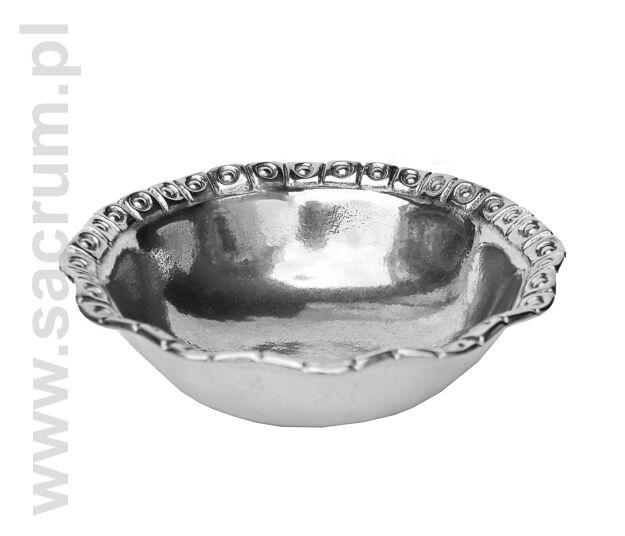 Lavabo mosiężne małe, misa do chrztu, śr. 13 cm 80-287n