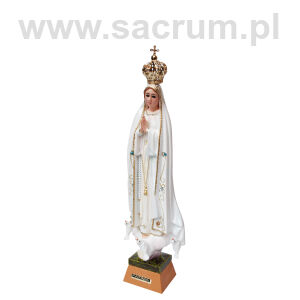 Oryginalna figura Matki Bożej Fatimskiej z Portugalii ze szklanymi oczami, wysokość 25 cm 1033