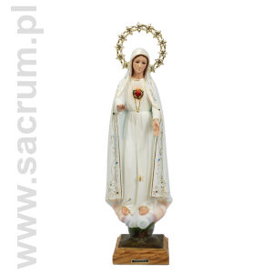 Oryginalna figura Matki Bożej Fatimskiej Serce z Portugalii ze szklanymi oczami 3050, wysokość 58 cm