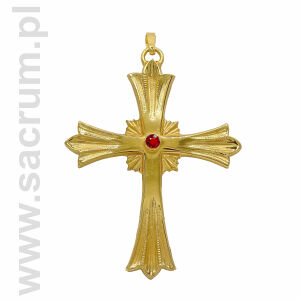 Krzyż pektoralny złocony 04-4055, wymiary 10x8 cm