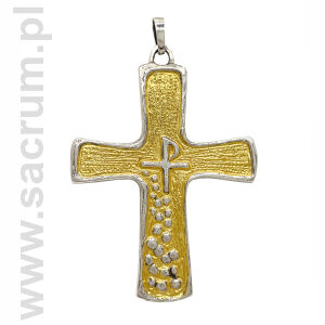 Krzyż pektoralny złocony 04-4008, wymiary 10x8 cm
