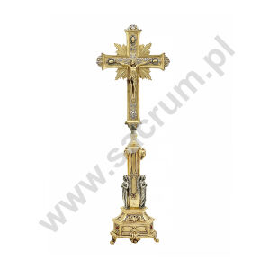 Krzyż ołtarzowy złocony 04-222, wysokość 60 cm