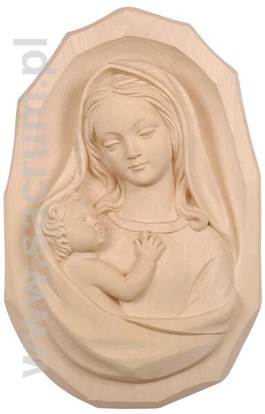 Matka Boża z Dzieciątkiem, płaskorzeźba 32-191000 (natur) - różne wielkości 