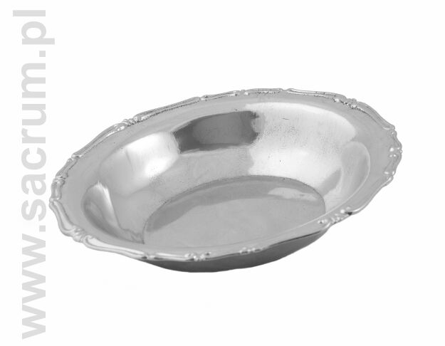   Taca lavabo mosiężna niklowana 02-374n, śr. 27 cm, gł. 5 cm.