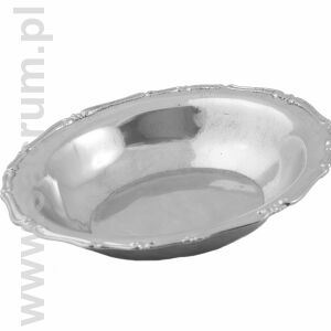   Taca lavabo mosiężna niklowana 02-374n, śr. 27 cm, gł. 5 cm.