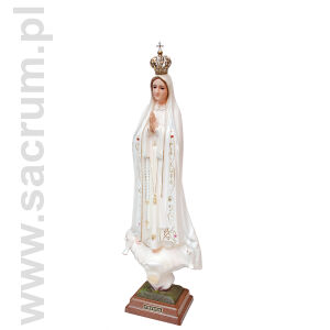 Oryginalna figura Matki Bożej Fatimskiej z Portugalii ze szklanymi oczami 1025, wysokość 28 cm