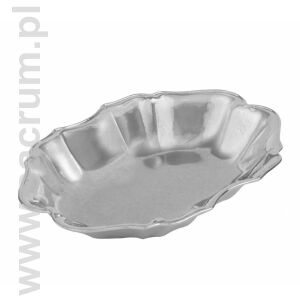 Taca lavabo mosiężna niklowana 02-373n, 32x23 cm, gł. 5 cm