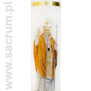 Świeca olejowa ręcznie malowana Św. Jan Paweł II