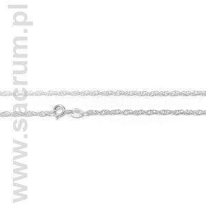 Łańcuszek komunijny, srebrny, podwójny splot, 50 cm