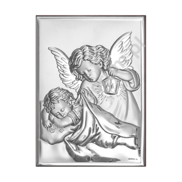 Obrazek srebrny - Anioł Stróż 29-6778 - różne rozmiary