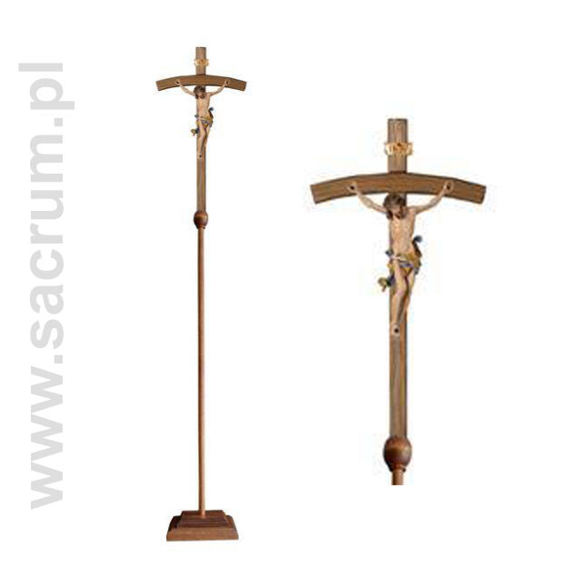 Krzyż procesyjny drewniany 32-709101 kolor