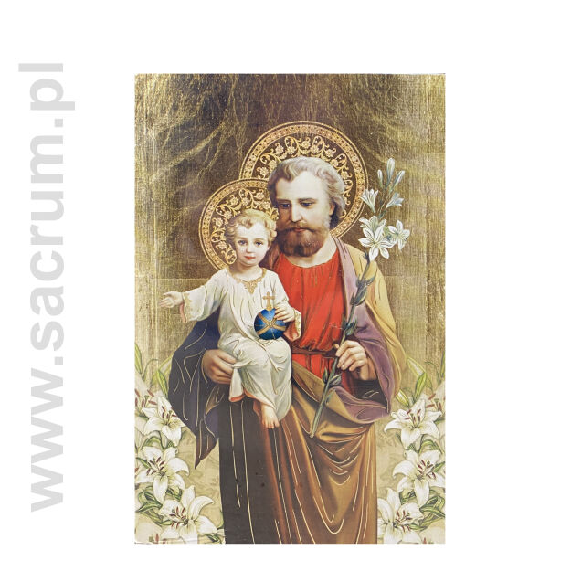 Obrazki / pocztówki 10x15 cm, ze św. Józefem, 100 szt. Nr 011
